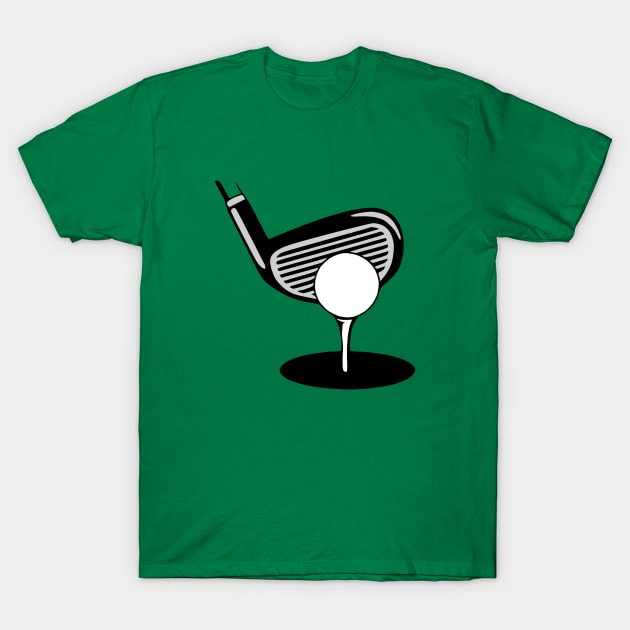 Golf Ball On Tee T-Shirt by KayBee Gift Shop